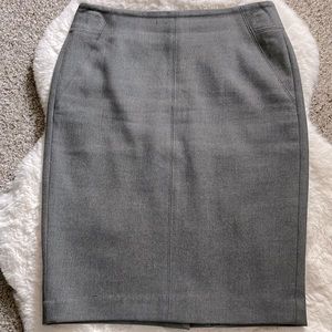 Ann Taylor LOFT Pencil Skirt Gray, only wore once , like new .